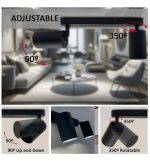 Adjustable ceiling spotlight roterdam black aluminum for two gu10 lamps (1)