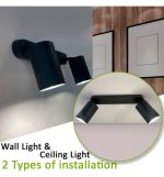 Adjustable ceiling spotlight roterdam black aluminum for two gu10 lamps (2)