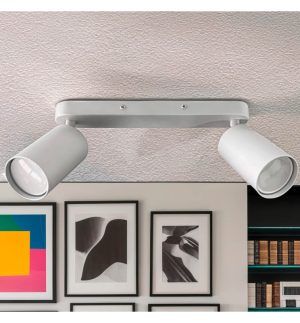 Adjustable ceiling spotlight roterdam black aluminum for two gu10 lamps (4)