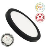 Ceiling light led downlight circular bonn black adjustable power 8w 6w 4w 2w 5cct ip44