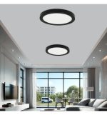 Ceiling light led downlight circular bonn black adjustable power 8w 6w 4w 2w 5cct ip44 (2)