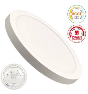 Ceiling light led downlight circular bonn white adjustable power 12w 10w 8w 6w 5cct smd2835 140lmw ip44 (1)