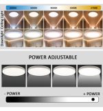 Ceiling light led downlight circular bonn white adjustable power 8w 6w 4w 2w 5cct smd2835 140lmw ip44 (4)