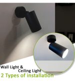 Copy of adjustable ceiling spotlight hoorn black for one gu10 lamp (2)
