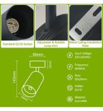 Copy of adjustable ceiling spotlight hoorn black for one gu10 lamp (3)