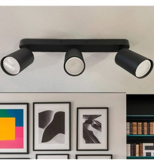 Copy of adjustable ceiling spotlight roterdam black aluminum for two gu10 lamps
