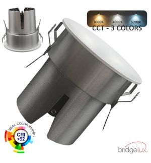Downlight led 6w 9w 12w omnia bridgelux chip ugr11 3cct cri 92 interchangeable front (3)