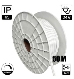 Flexible neon led 24v 13wm 50m coil special for signage 6x12mm cut every 1cm 5700k (1)