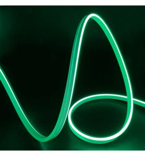 Flexible neon led 24v 8wm 50m coil special for signage 6x12mm cut every 1cm green