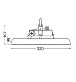 Industrial led high bay 200w 160w 120w ufo germany 3cct philips xitanium driver dimmable 1 10v