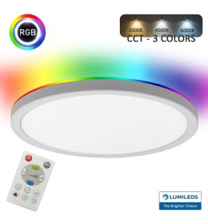 Led ceiling light 18w rgbcct control remoto chip lumileds
