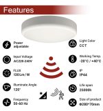 Led ceiling light adjustable power 20w 15w 10w 5cct radar sensor ip44 (2)