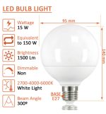 Led globe bulb 15w g95 300° e27 osram chip duris e 2835 (1)