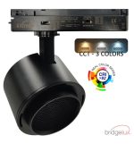 Led track light 1 phase 40w 28w roma black gxtronic driver adjustable optics 24º 60º ugr13 cct