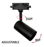 Track light borne black for gu10 lamps monophase aluminum (2)