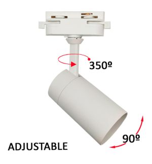 Track light borne white for gu10 lamp single phase (1)