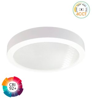 Led ceiling surface round 15w 4cct ugr19 smd2835 140lmw cri92