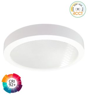 Led ceiling surface round 24w 4cct ugr19 smd2835 140lmw cri92