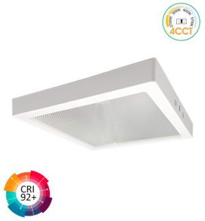Led ceiling surface square 24w 4cct ugr19 smd2835 140lmw cri92