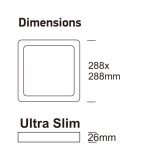 Led ceiling surface square 30w 4cct ugr19 smd2835 140lmw cri92 (2)