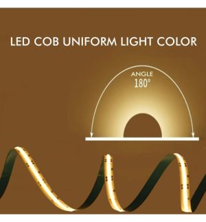Led strip cob 24v 480 ledm 30m flip chip 1200lm 12wm cri90 ip20 (2)