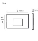 Led wall light slim 3w black rectangular surface indoor outdoor ip65 (1)