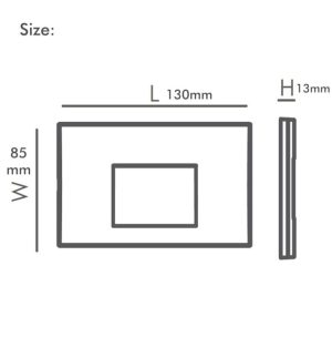 Led wall light slim 3w black rectangular surface indoor outdoor ip65 (1)