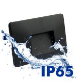 Led wall light slim 3w black rectangular surface indoor outdoor ip65 (2)