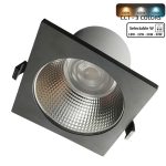 Foco Downlight LED Cuadrado 30W GXtronic 3CCT CRI+92 IP65 Corte Ø145mm