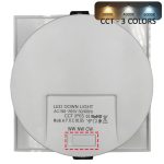 Foco Downlight LED Cuadrado 60W GXtronic 3CCT CRI+92 IP65 Corte Ø205mm (1)