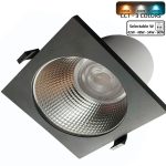 Foco Downlight LED Cuadrado 60W GXtronic 3CCT CRI+92 IP65 Corte Ø205mm (3)